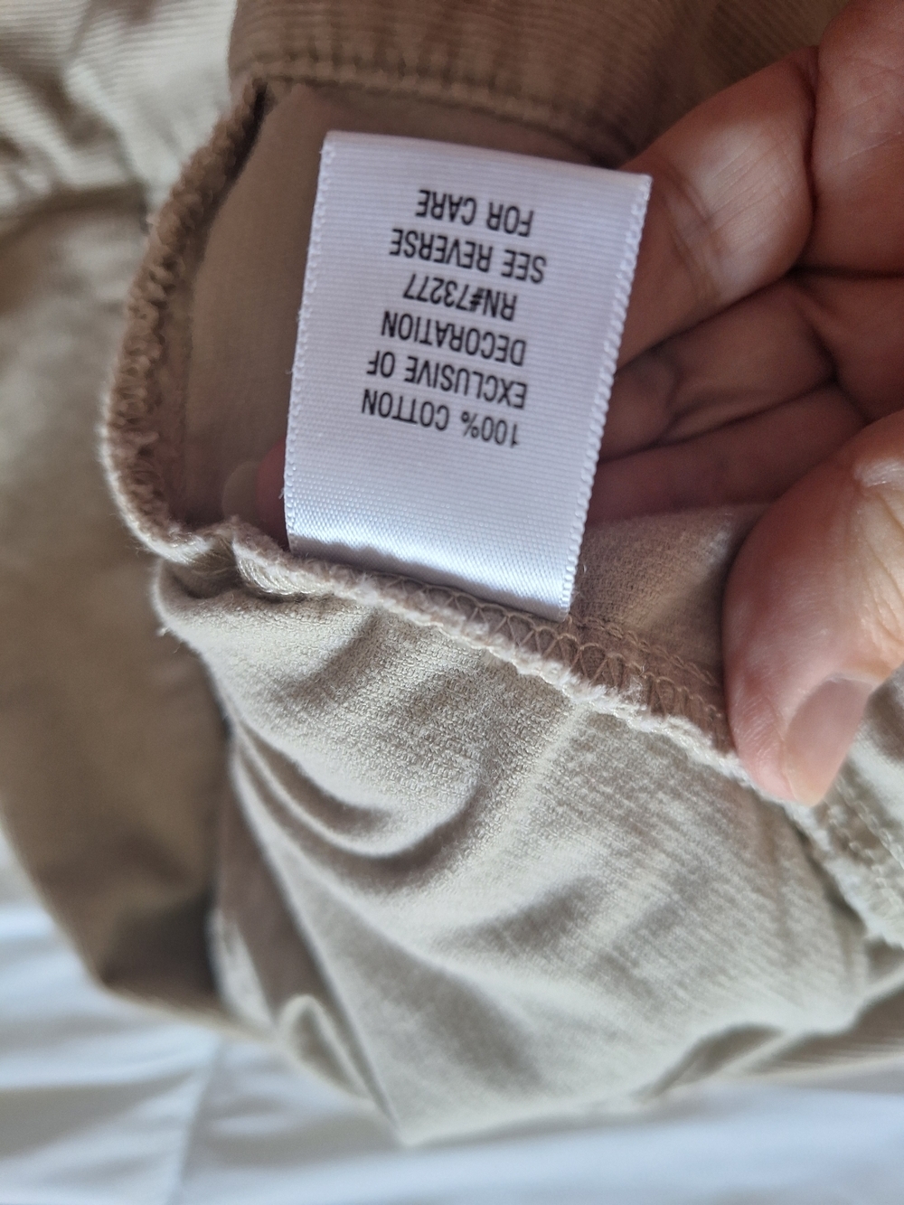 Sonoma Beige Corderoy Jacket with Ribbed Collar - Picture 9 of 12